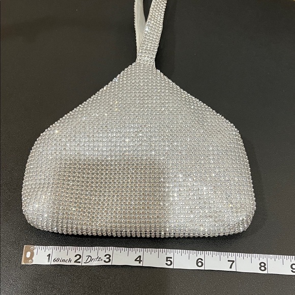 Starlet | Silver Rhinestone Mini Bag - Picture 12 of 13